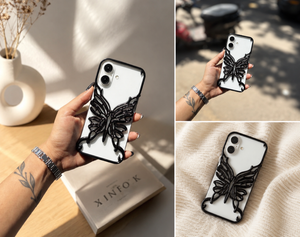 Midnight Butterfly Sculptural Phone Case