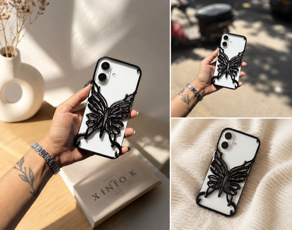 Midnight Butterfly Sculptural Phone Case