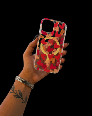 Golden Heart Clear Case