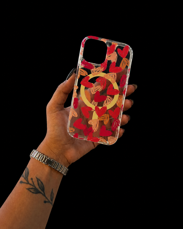 Golden Heart Clear Case