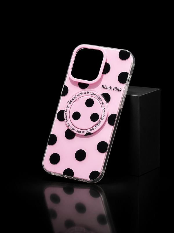 Pink Polka Pop Grip Case