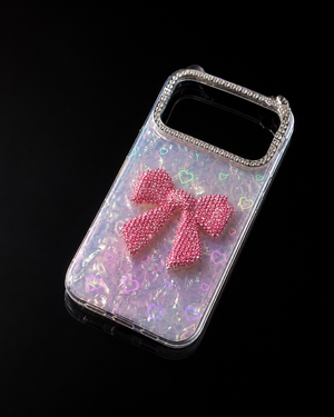 Pink Crystal Bow Case