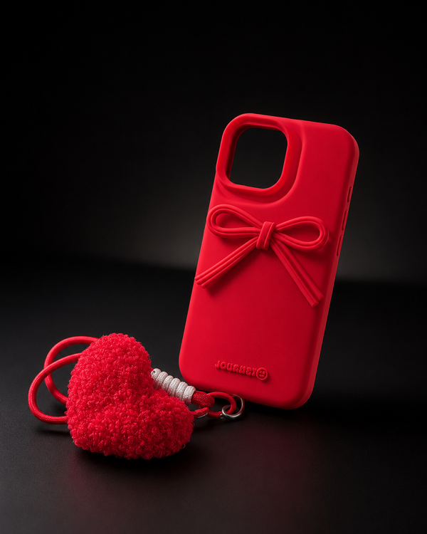 Scarlet Bow Heart Charm Case